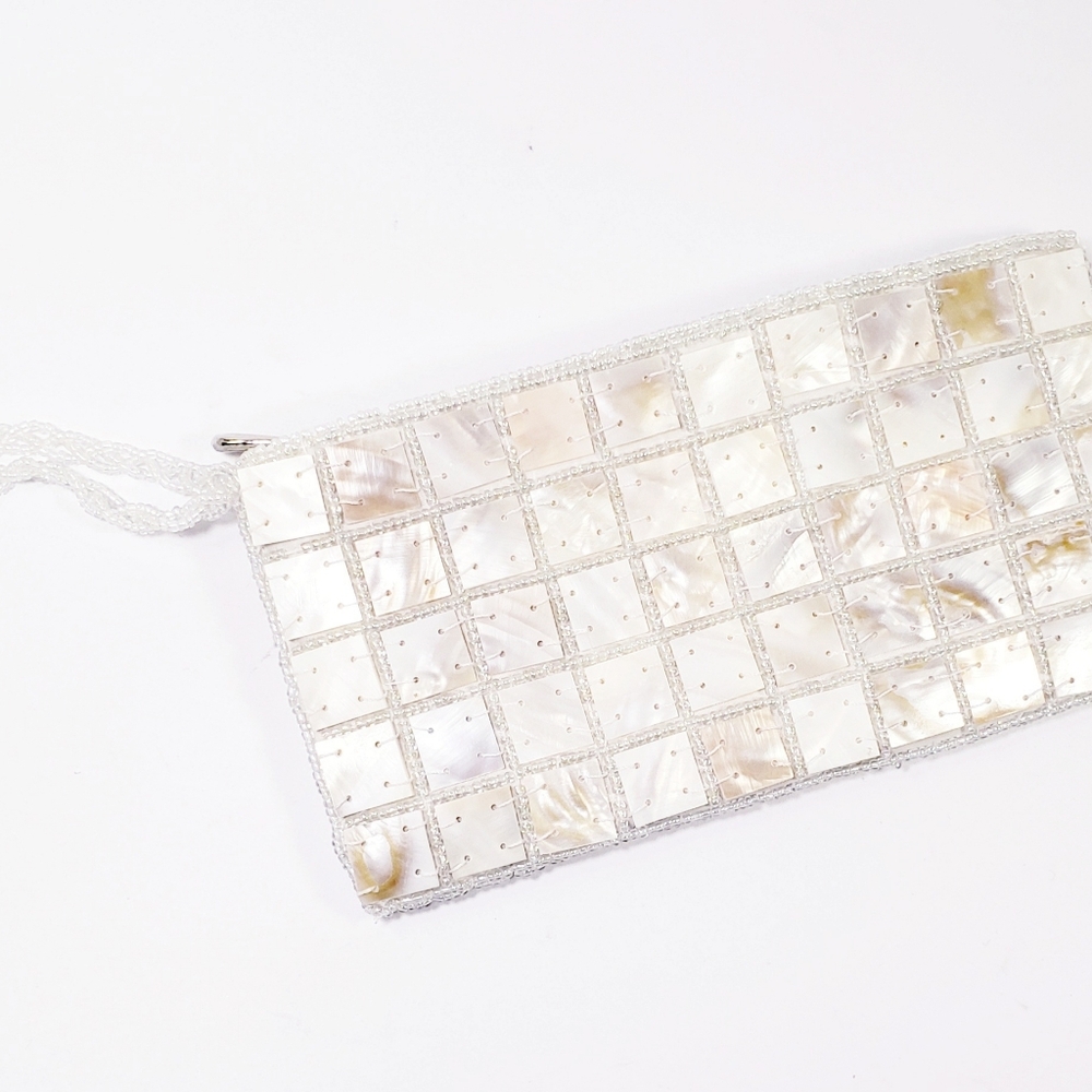 Vintage Mosaic Clutch Mother Of Pearl Bag